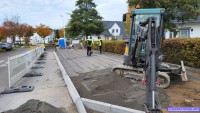Nienhagen, Neue Haltestelle Kliffstraße im Bau