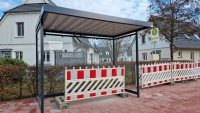 Nienhagen, Bushaltestelle Kliffstrasse im Bau